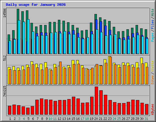 Daily usage for January 2026