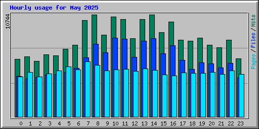 Hourly usage for May 2025
