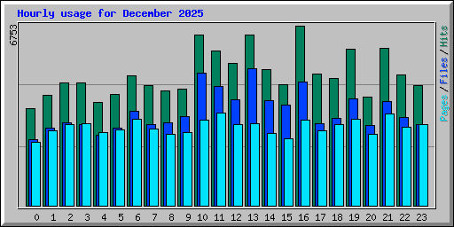 Hourly usage for December 2025