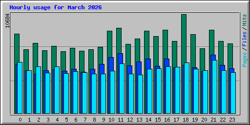 Hourly usage for March 2026