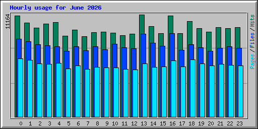 Hourly usage for June 2026