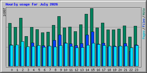 Hourly usage for July 2026
