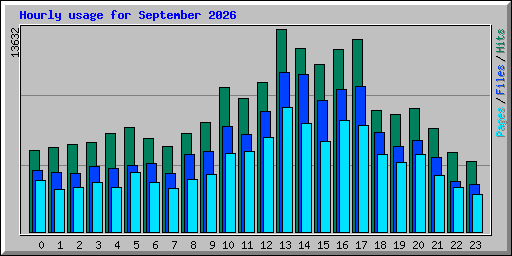 Hourly usage for September 2026
